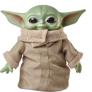 Star Wars Grogu Plush Toy - Vinyl Head & Soft Body. 11"